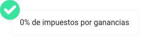 0% impuestos por ganancias