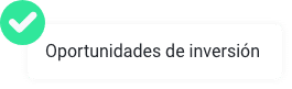 Oportunidades de inversión